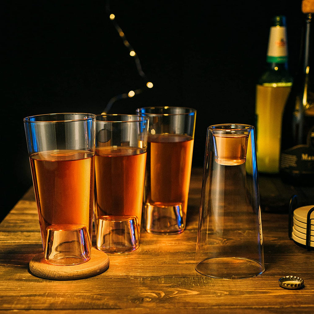 Shot in the Pint Glass, Set of 4
