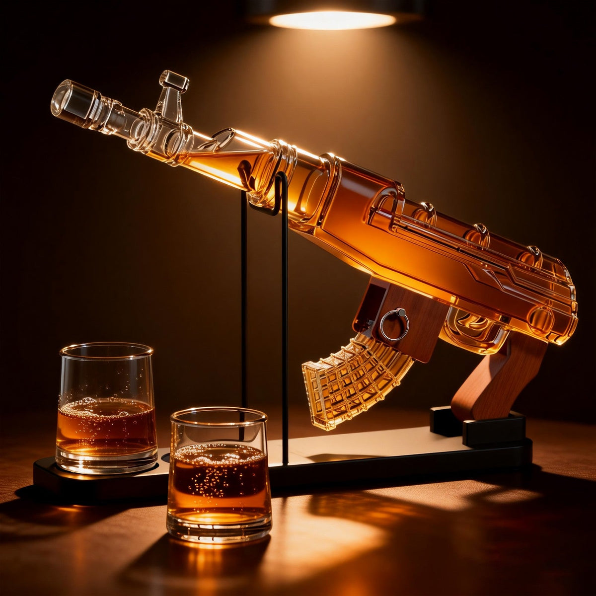 Gun Decanter Set with Bullet Shot Glasses, Gift for Men