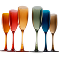 Unbreakable Pastel Champagne Flutes, Set of 6