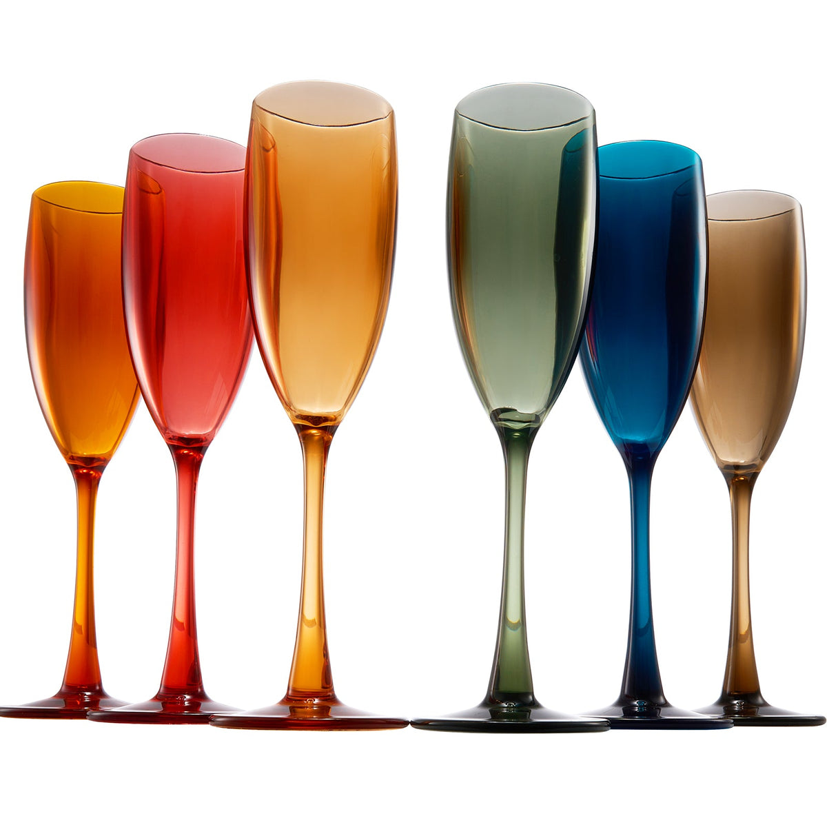 European-Style Acrylic Stemmed Wine Glasses, Muted Colors