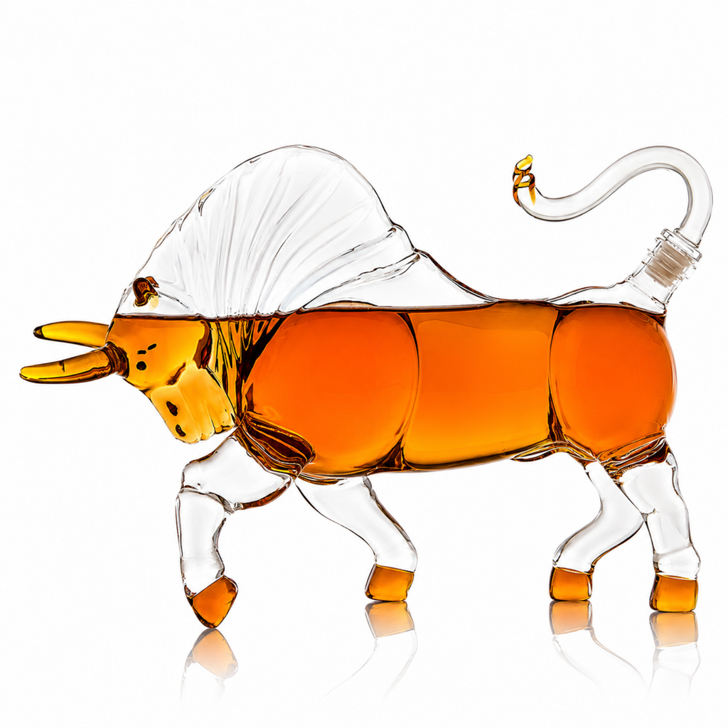 Bull Whiskey Decanter