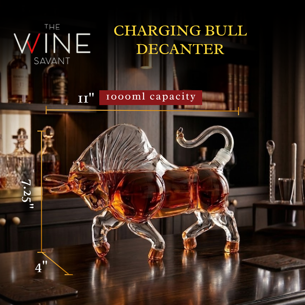 Bull Whiskey Decanter