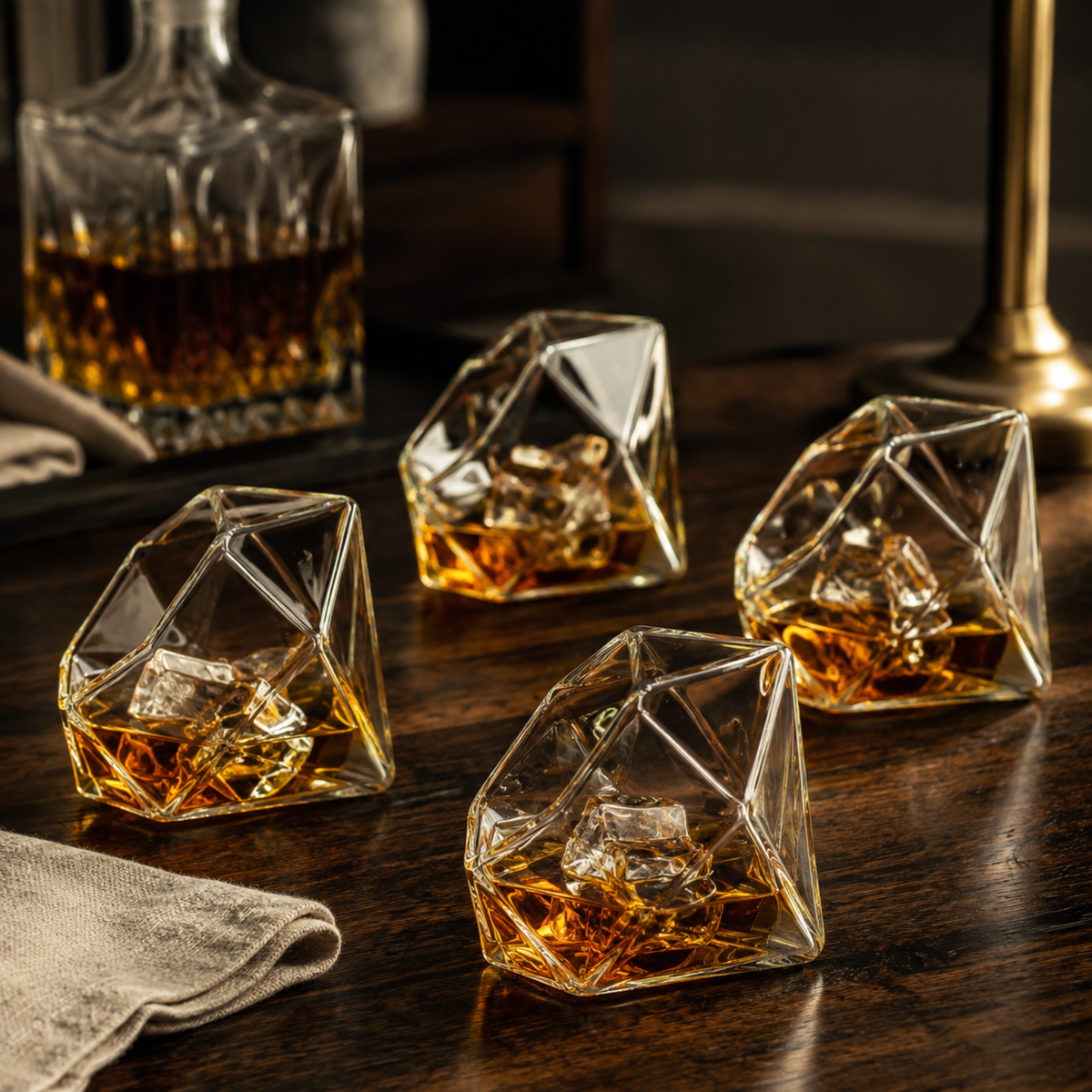 Diamond Whiskey Glasses