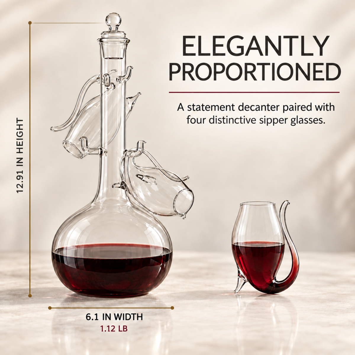 Porto Decanter Set with Port Sippers