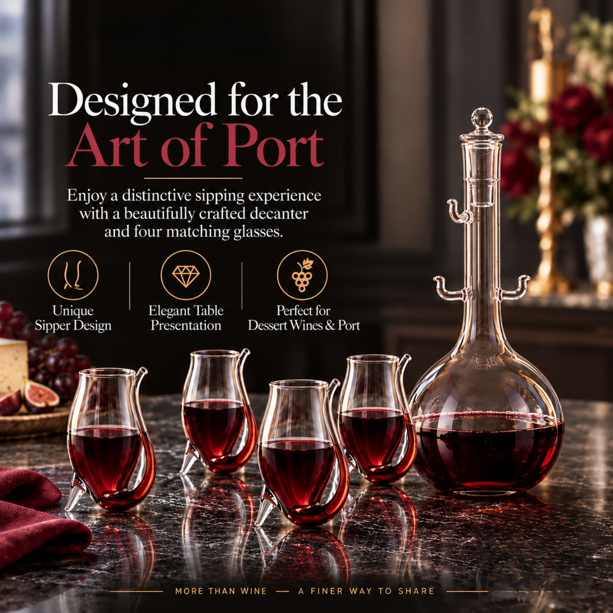 Porto Decanter Set with Port Sippers
