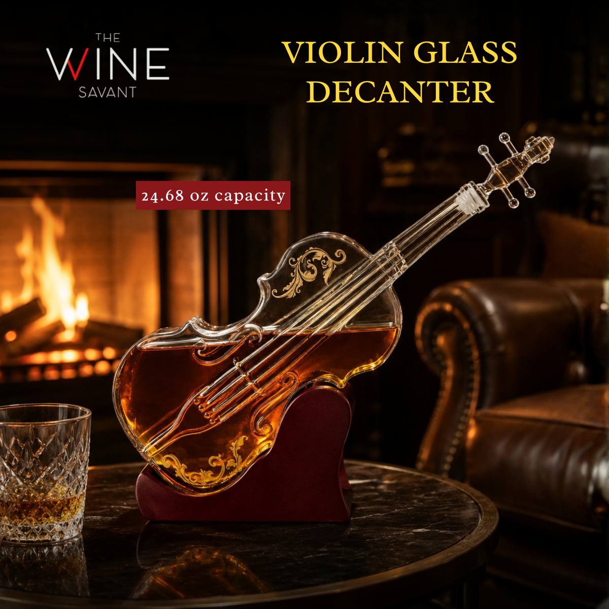 Glass Violin Decanter