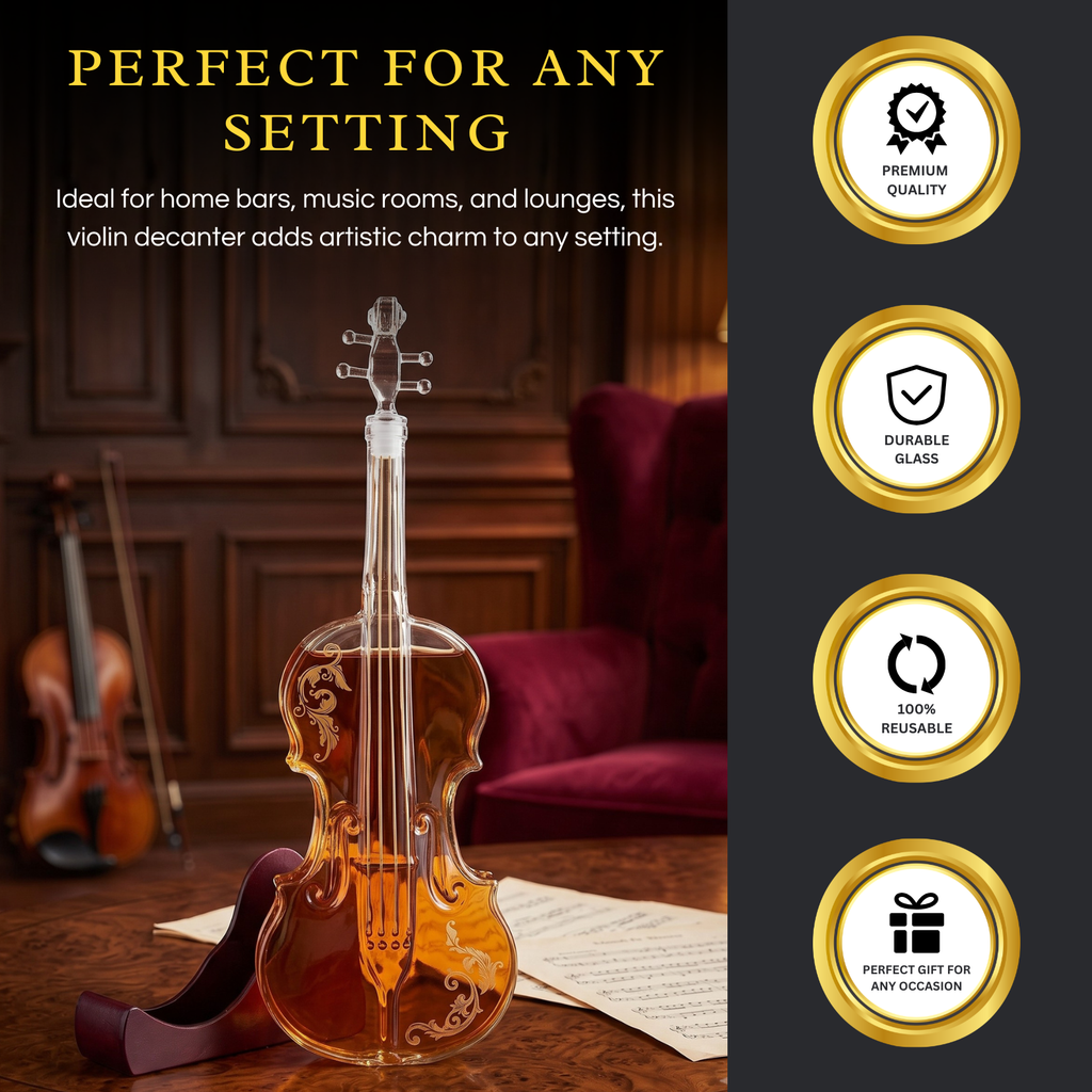 Glass Violin Decanter