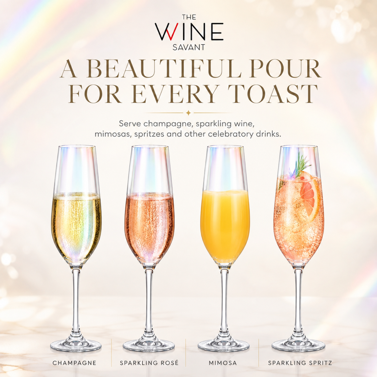 Iridescent Champagne Glasses