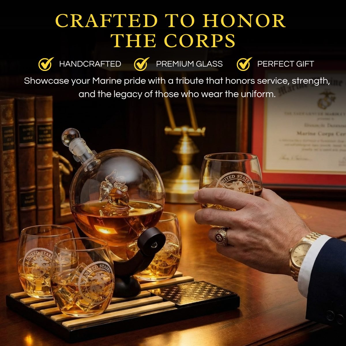Marine Whiskey Decanter Set