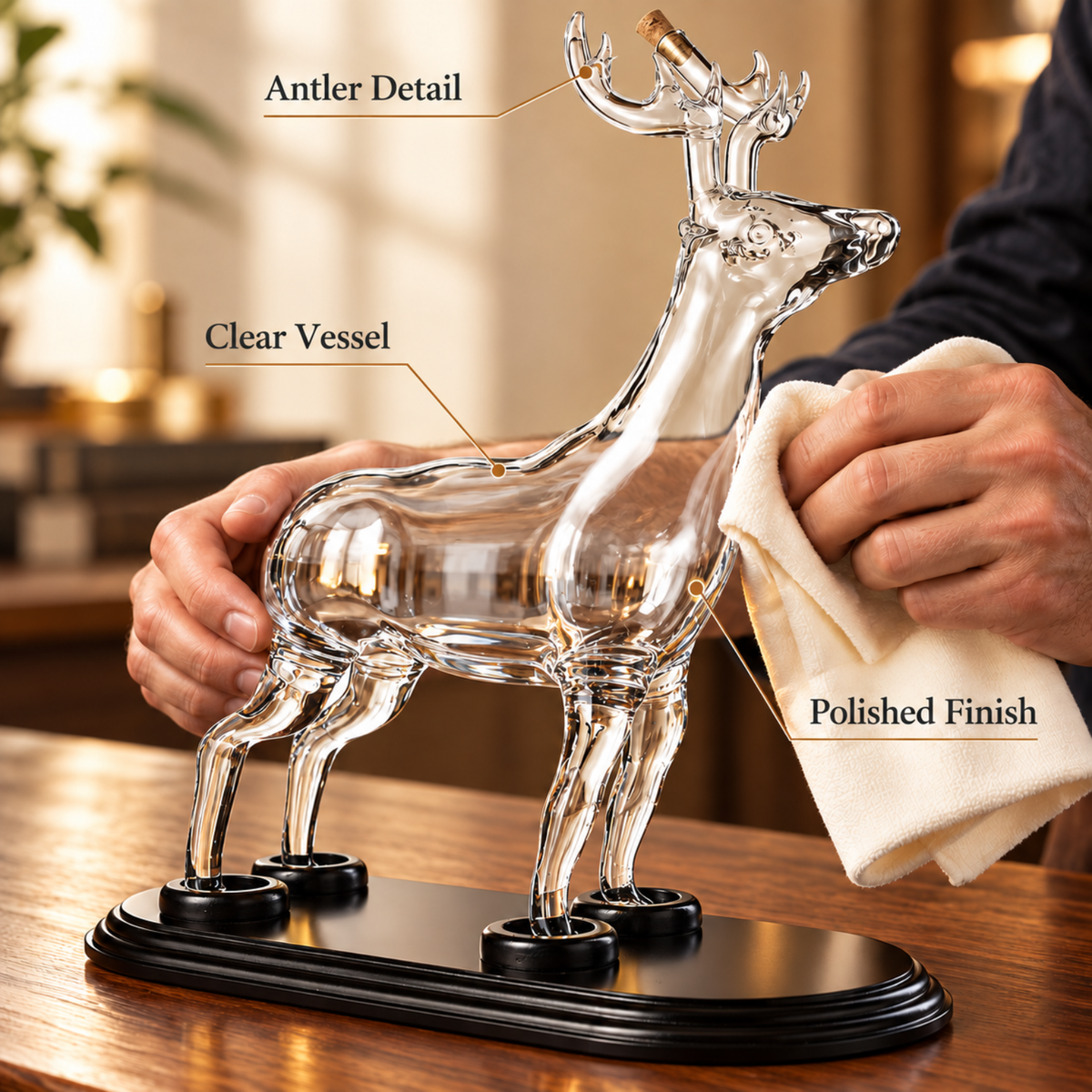 Reindeer Whiskey Decanter