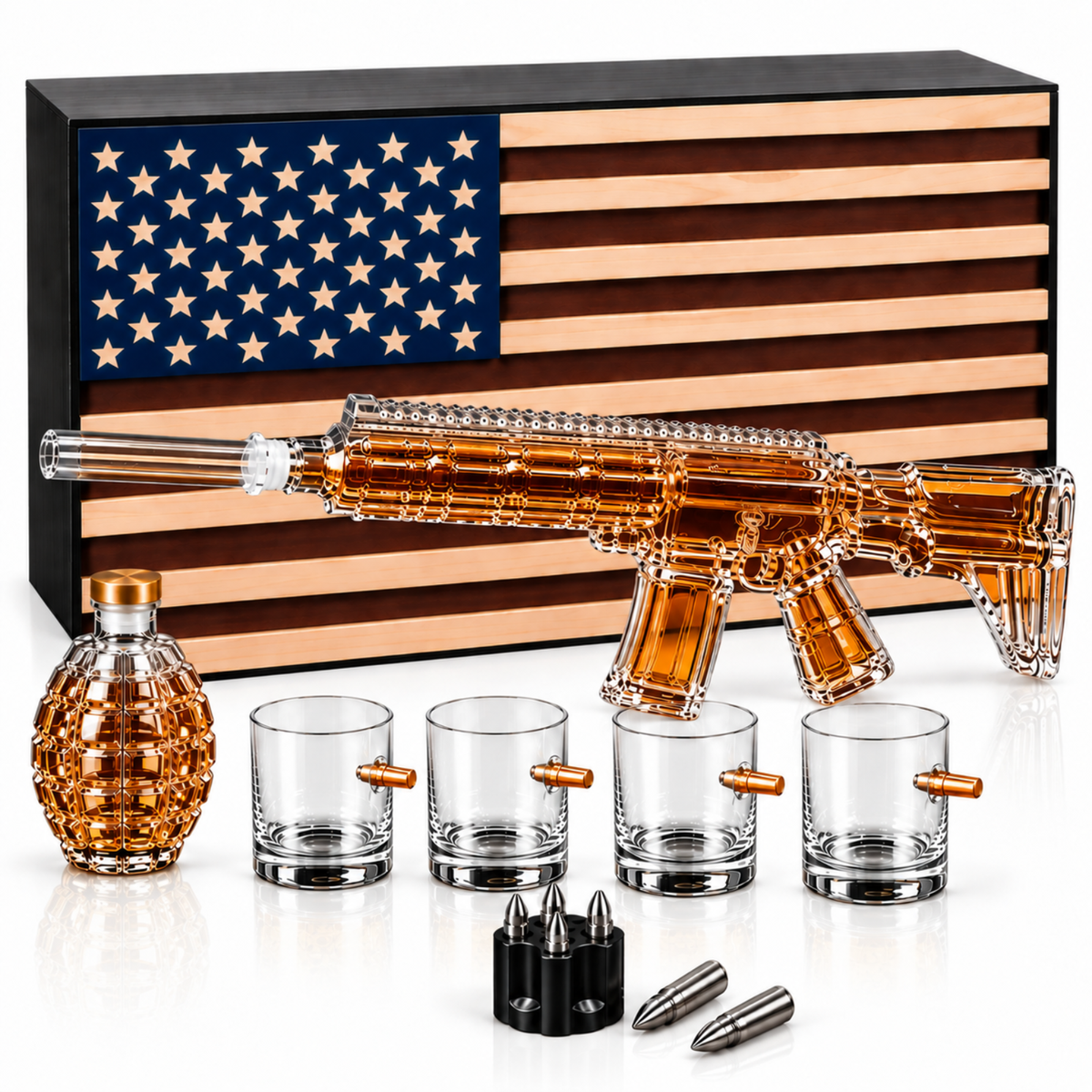 AR-15 Whiskey Decanter Gift Set