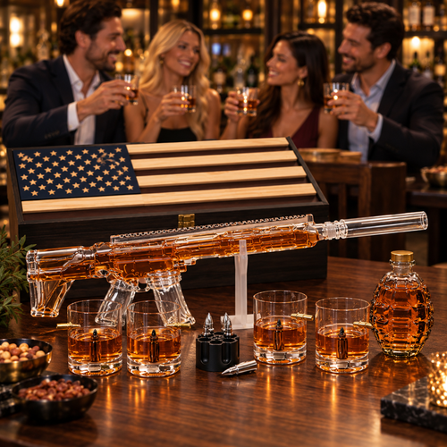 AR-15 Whiskey Decanter Gift Set