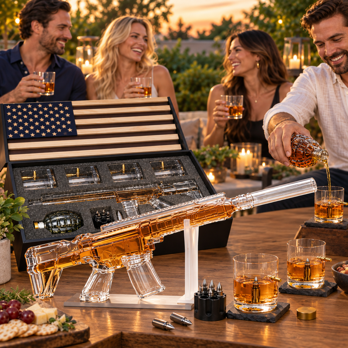 AR-15 Whiskey Decanter Gift Set