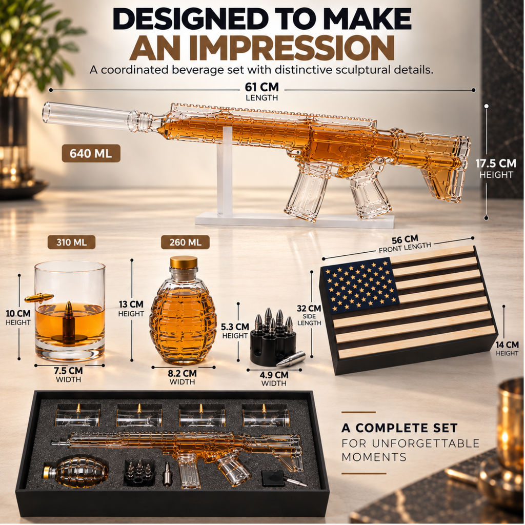 AR-15 Whiskey Decanter Gift Set