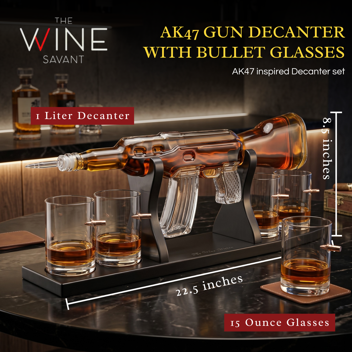M16 Rifle Whiskey Decanter