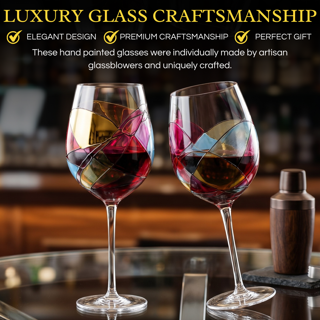 Hand-Painted Wine Glasses