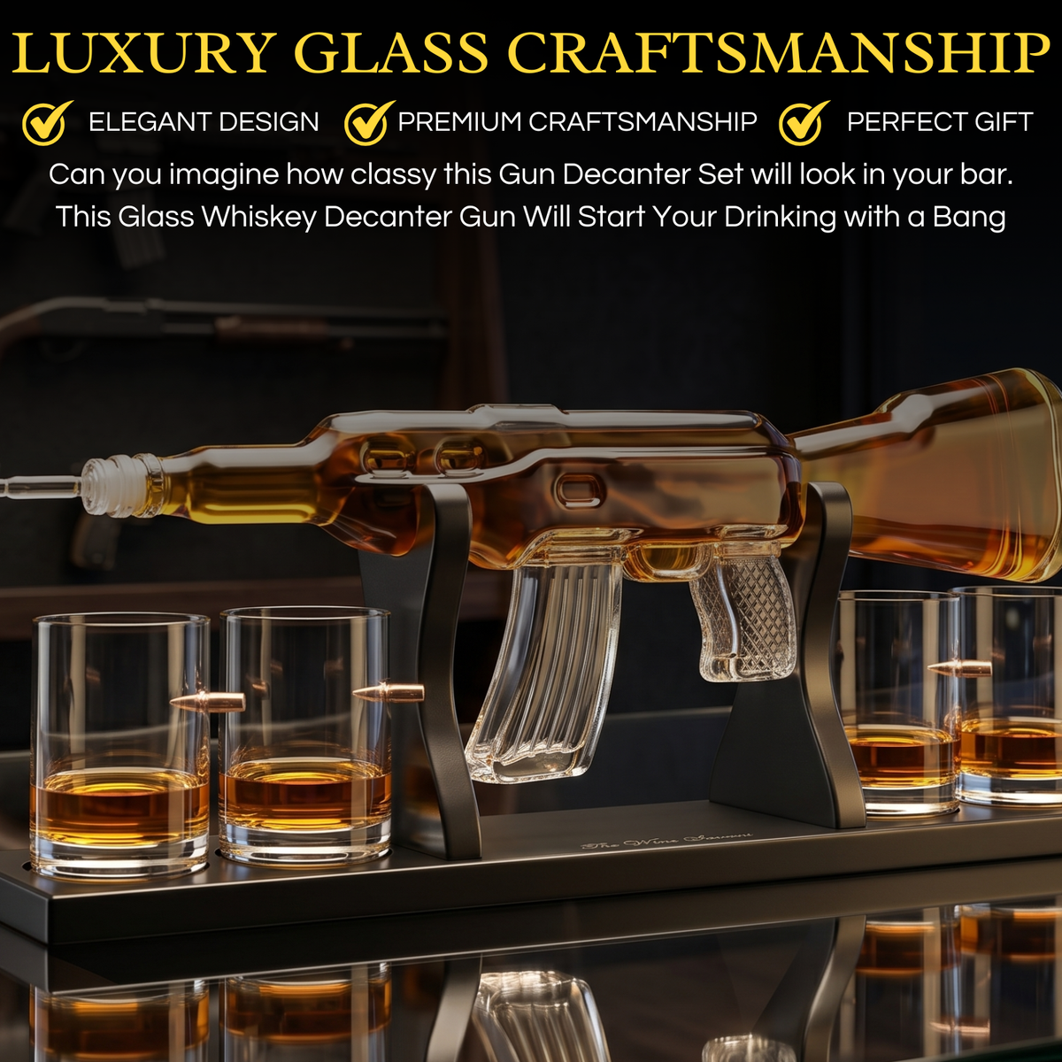 M16 Rifle Whiskey Decanter