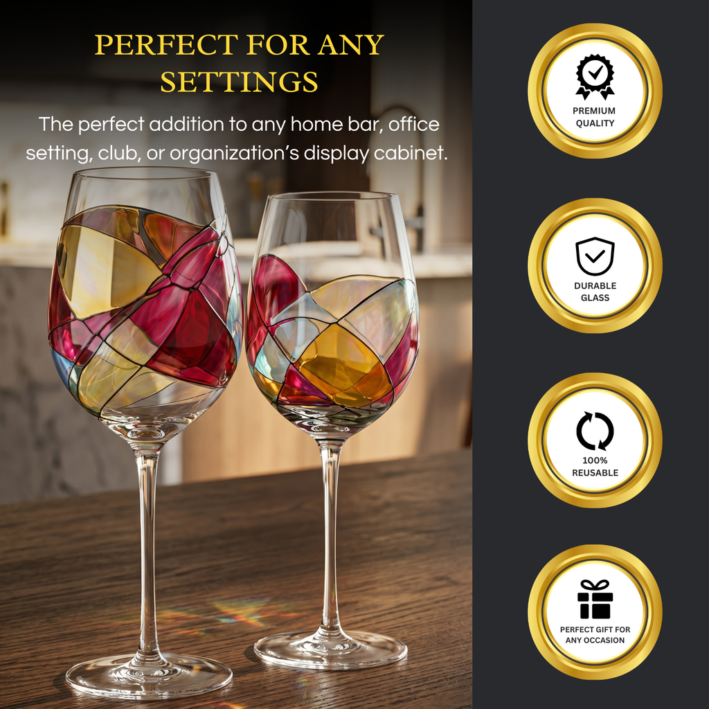 Hand-Painted Wine Glasses