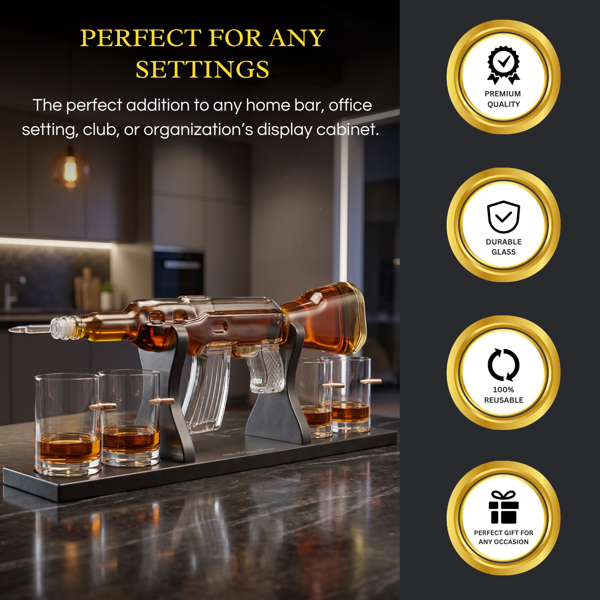 M16 Rifle Whiskey Decanter