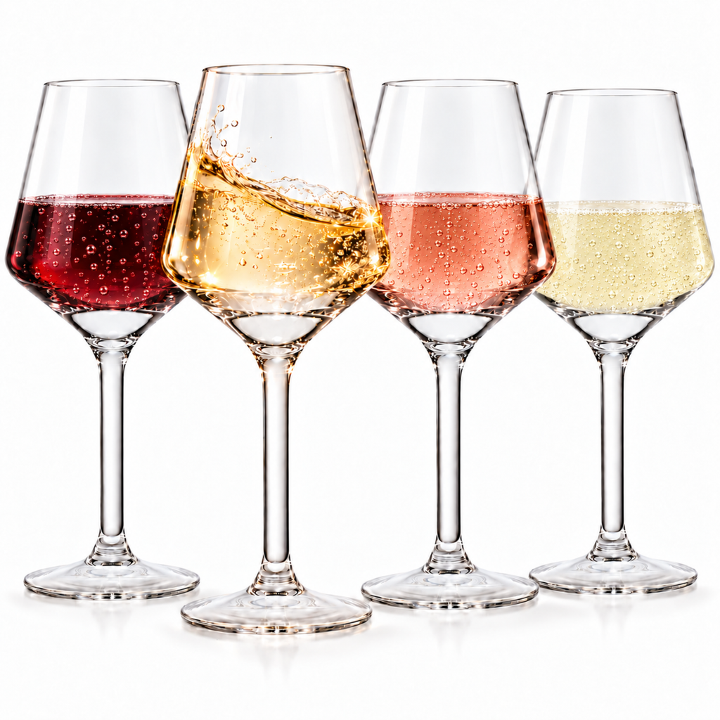 Unbreakable Stemmed Wine Glasses, 18 oz, Set of 4
