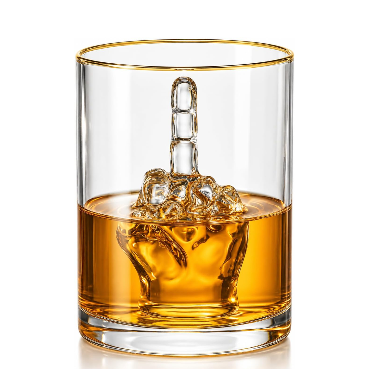 Middle Finger Whiskey Glass