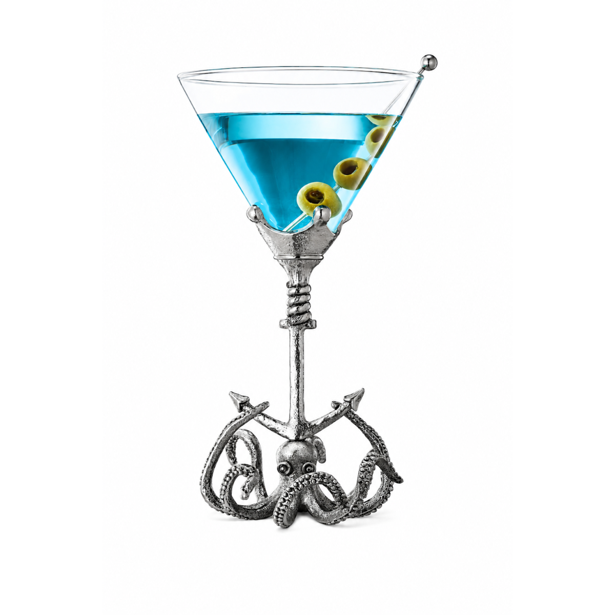 Pewter Kraken Martini Glass
