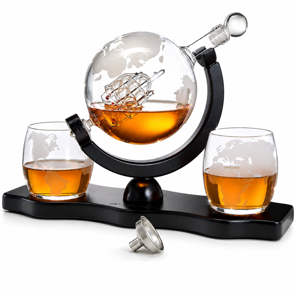 Airplane Whiskey Decanter Gift Set
