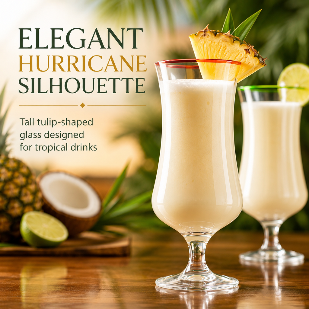 Hurricane Glasses, 17 oz, Set of 4
