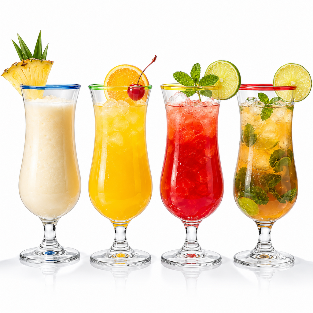 Hurricane Glasses, 17 oz, Set of 4
