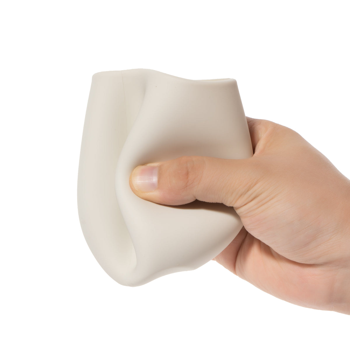 Unbreakable Silicone Stemless Wine Cups, Set of 4, White (Style 2)