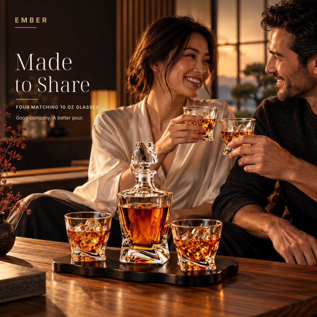 European-Style Whiskey and Wine Decanter