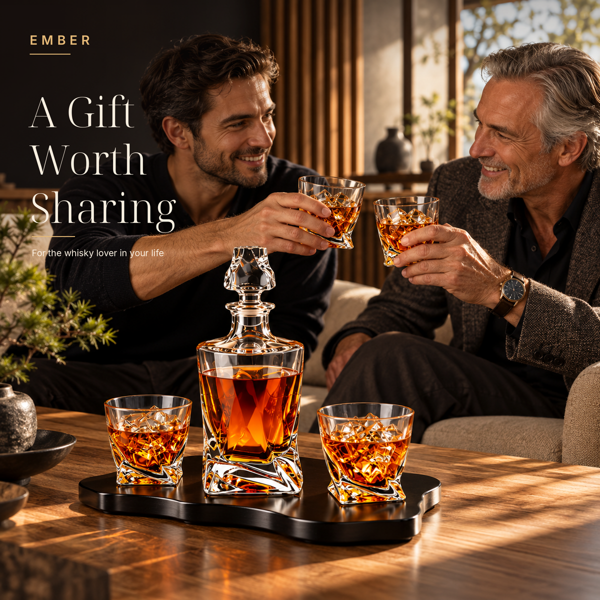 European-Style Whiskey and Wine Decanter