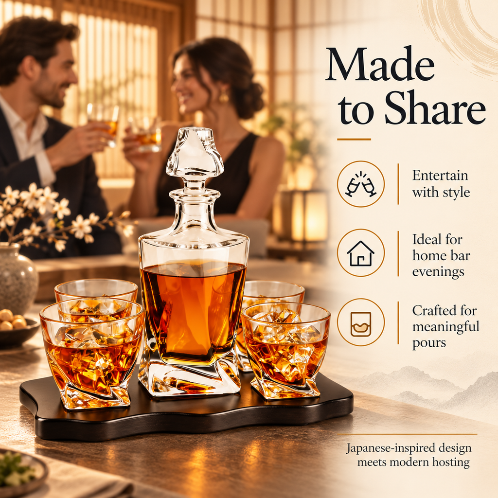 European-Style Whiskey and Wine Decanter