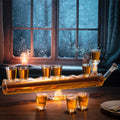 Menorah Decanter Set with Shot Glasses, 34 oz