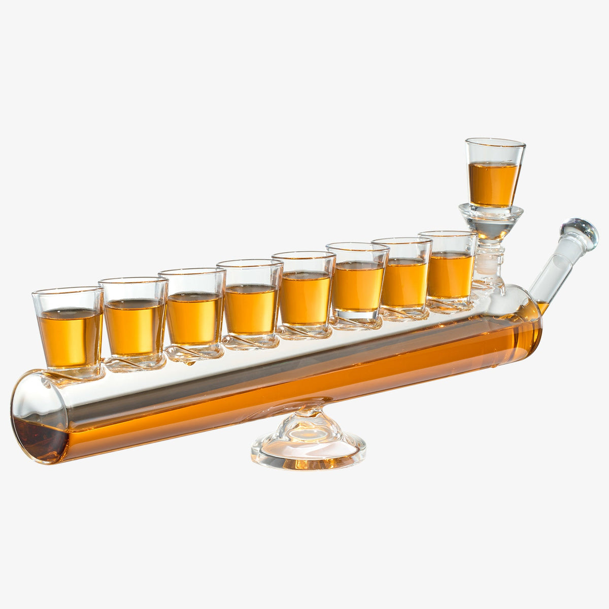 Menorah Decanter Set with Shot Glasses, 34 oz