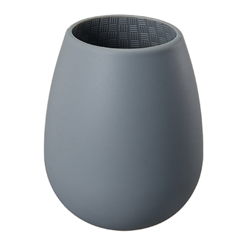 Unbreakable Silicone Stemless Wine Cups, Set of 4, Black