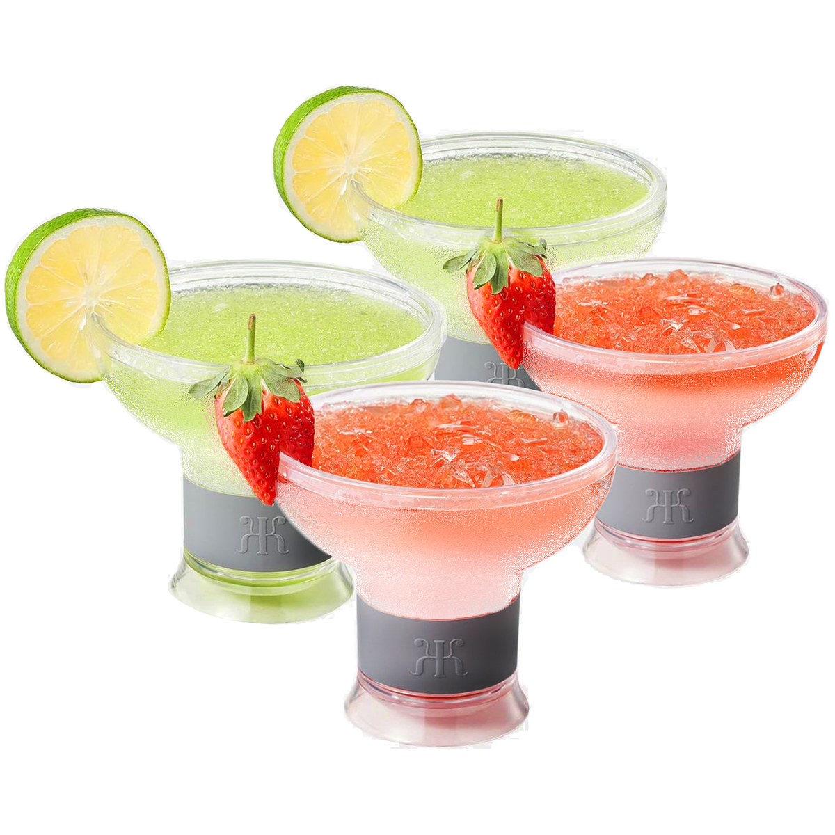 Frozen Margarita Chiller Glasses, 12 oz, Set of 4