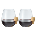 Wine Cork Stemless Wine Glasses, Set of 2