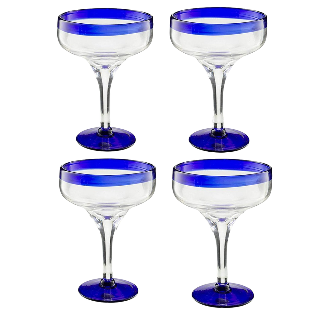 Hand-Blown Margarita Glasses