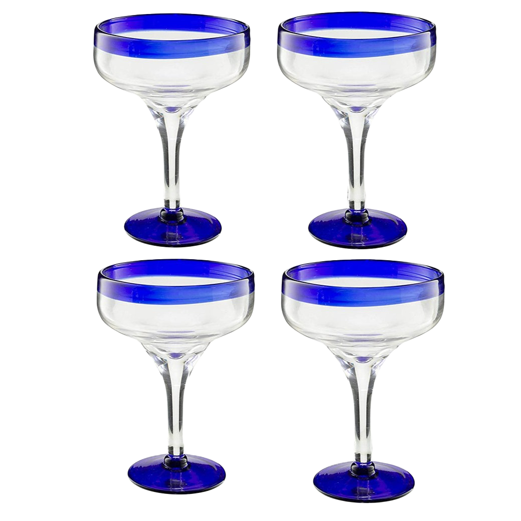 Hand-Blown Margarita Glasses