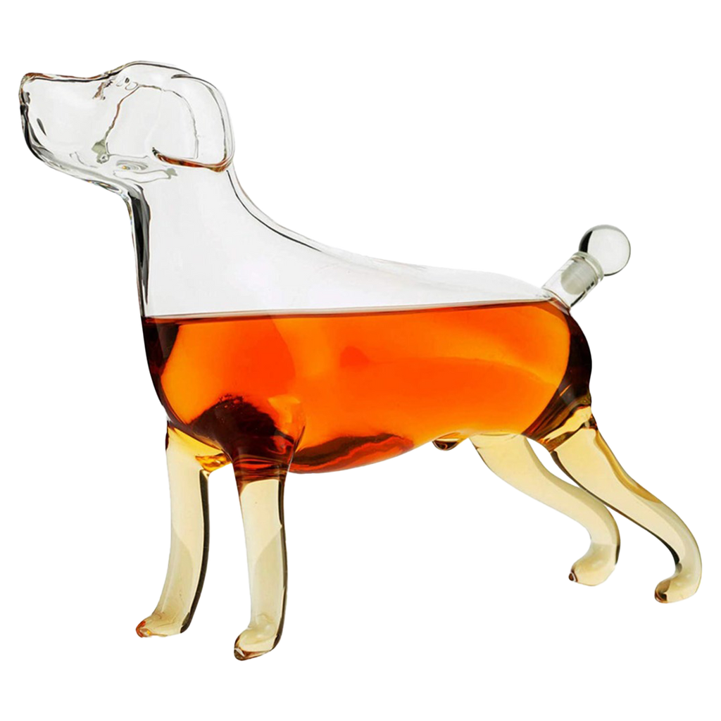 Dog Whiskey and Wine Decanter
