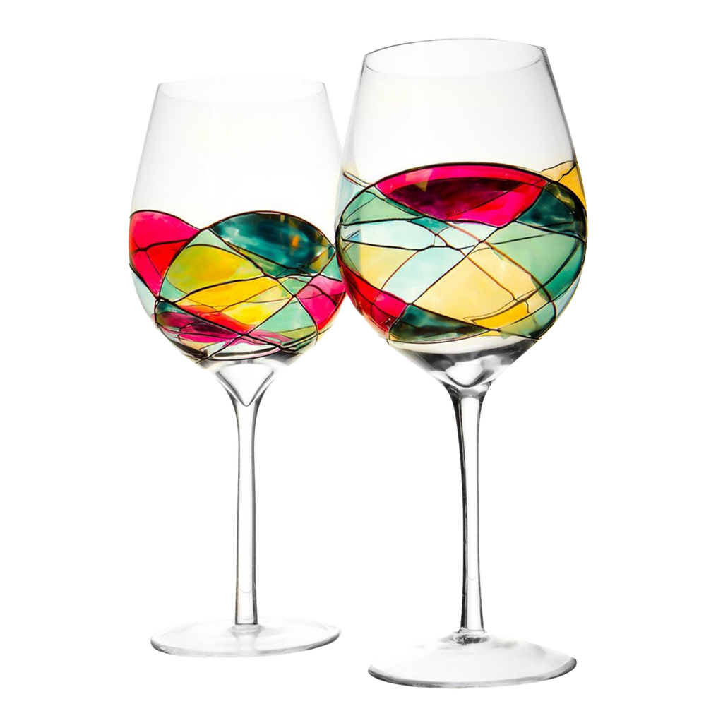 Hand-Painted Wine Glasses