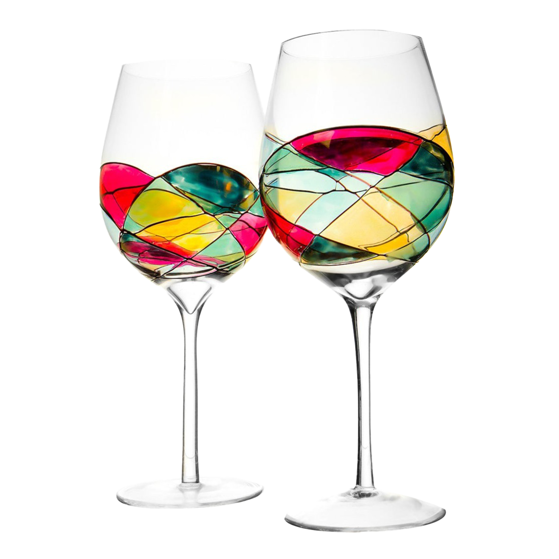 Hand-Painted Wine Glasses