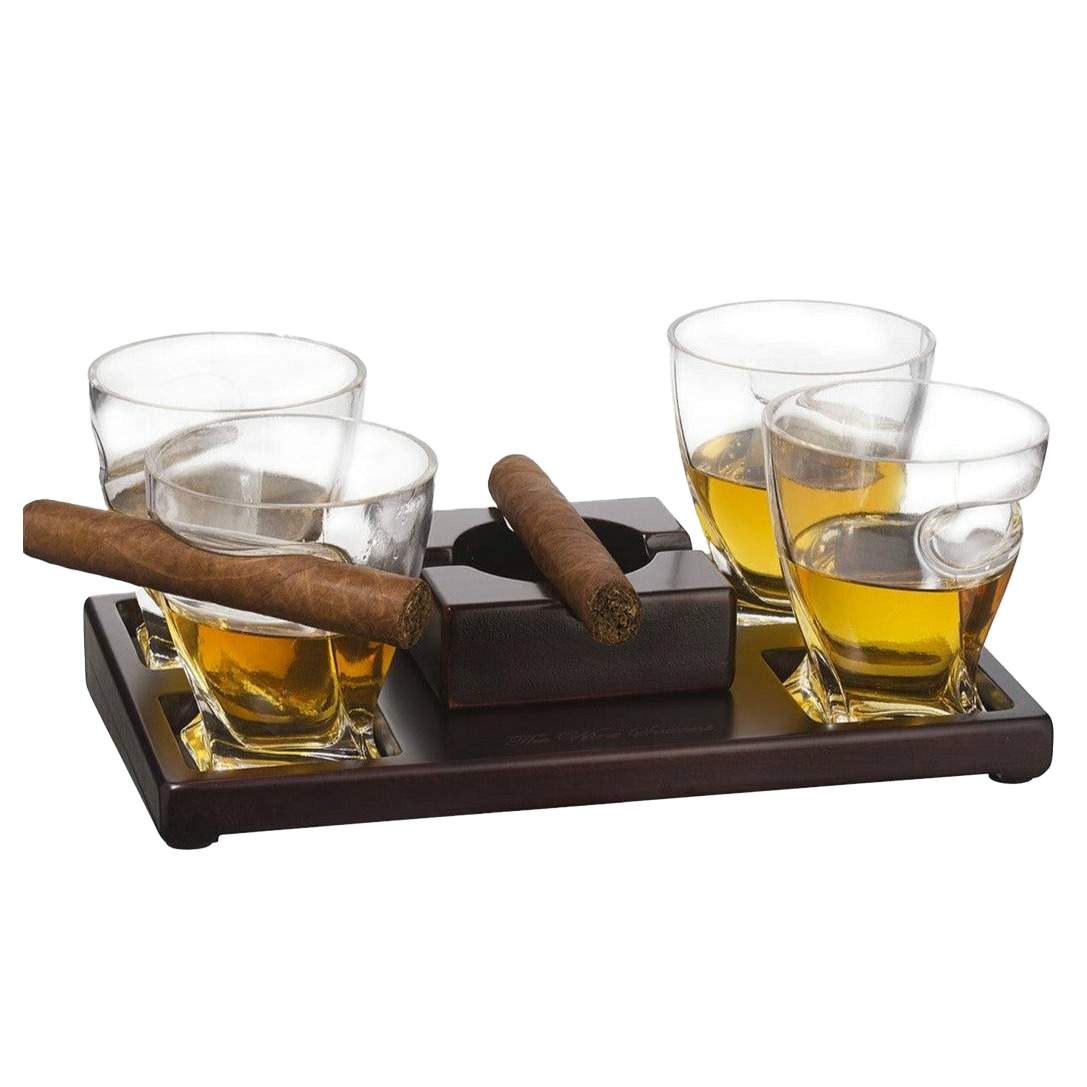 Cigar Holder Whiskey Glasses