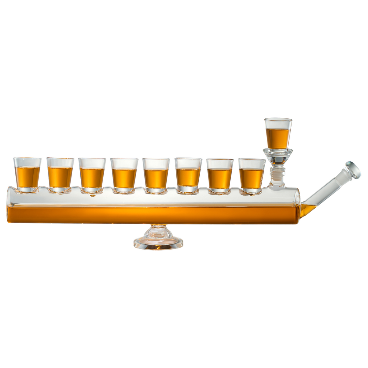 Menorah Decanter Set with Shot Glasses, 34 oz