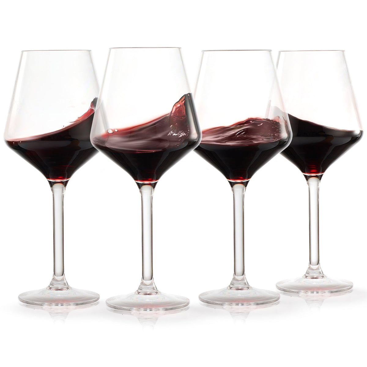 European-Style Acrylic Stemmed Wine Glasses, Muted Colors