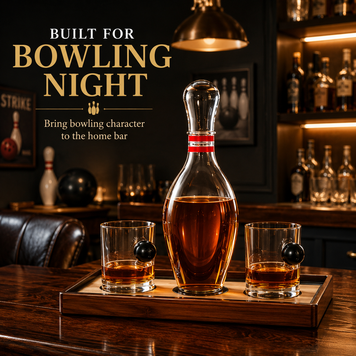 Bowling Decanter Gift Set