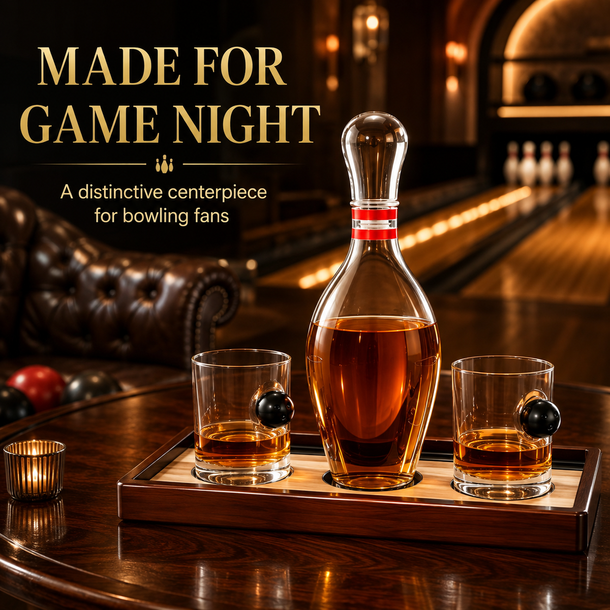 Bowling Decanter Gift Set