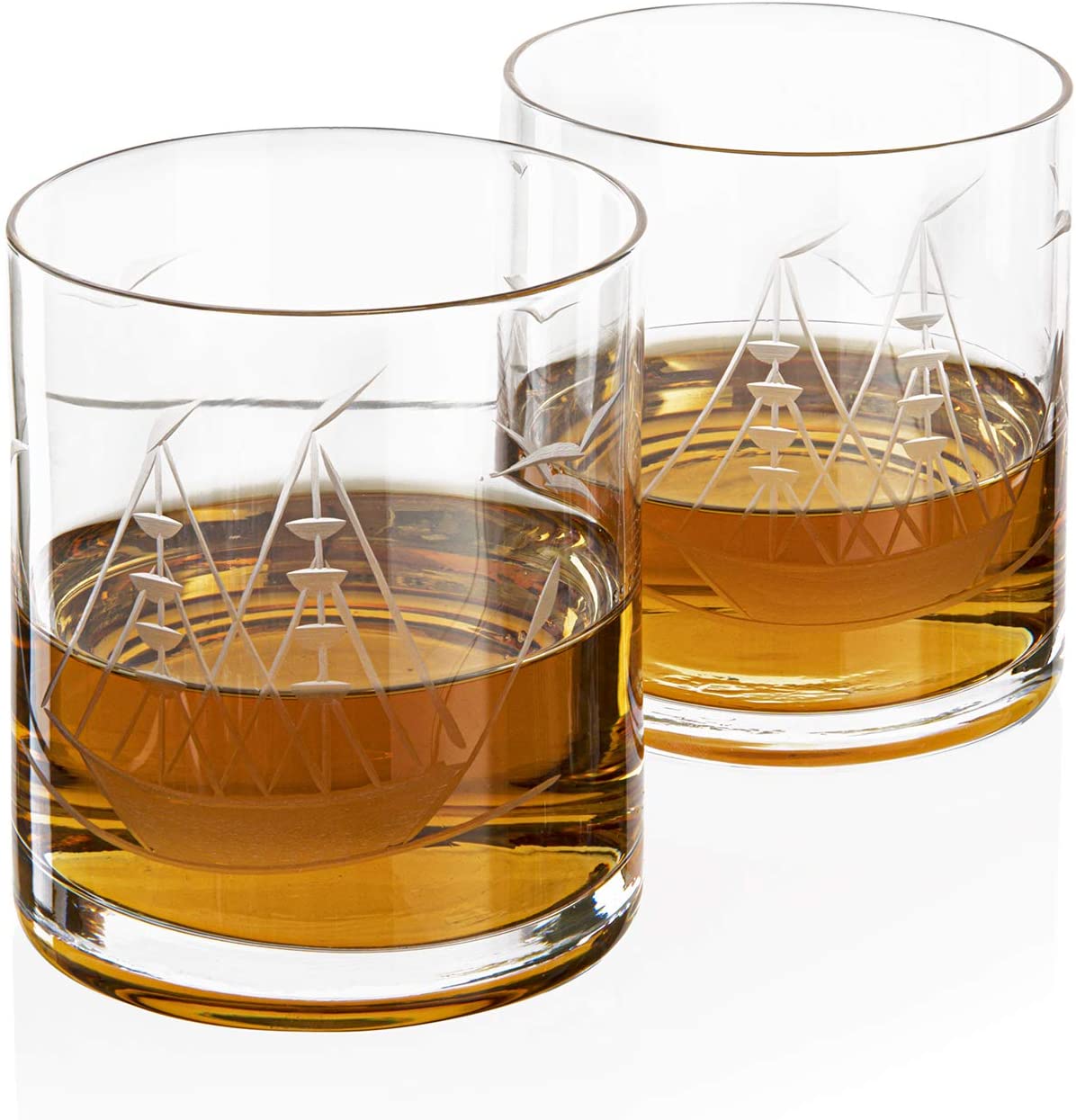 Whiskey Barrel Decanter with Ship