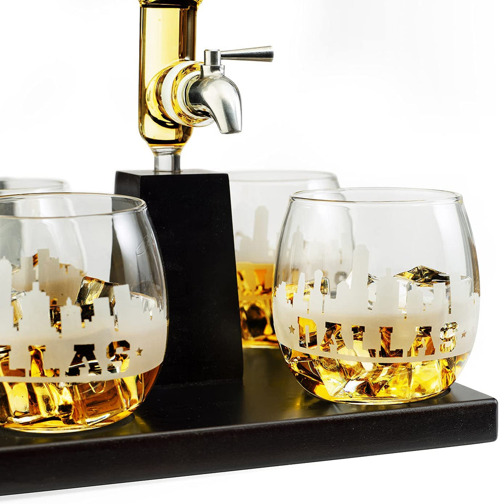 Dallas Skyline Whiskey Decanter